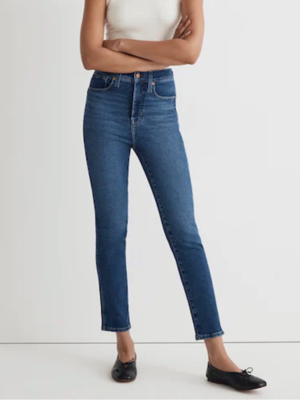 Madewell High-Rise Slim Straight Jeans - Blue NWT